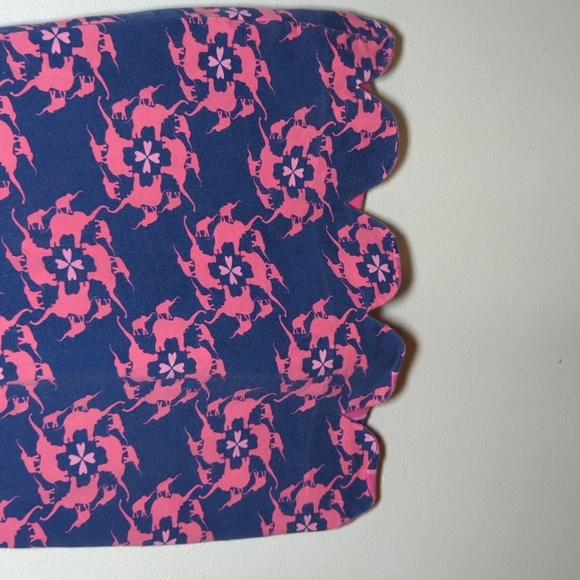 Three Friends Blue and Pink Dress Elbow-Length Sleeves Scallop Hem Girls Size 8 - Picture 5 of 6